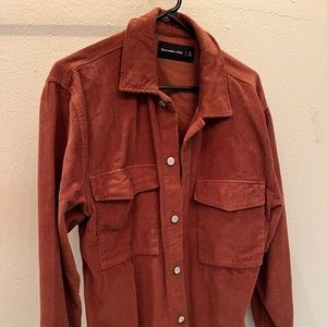 New Without Tags Abercrombie & Fitch Men’s Corduroy Shirt Jacket in Light Brown